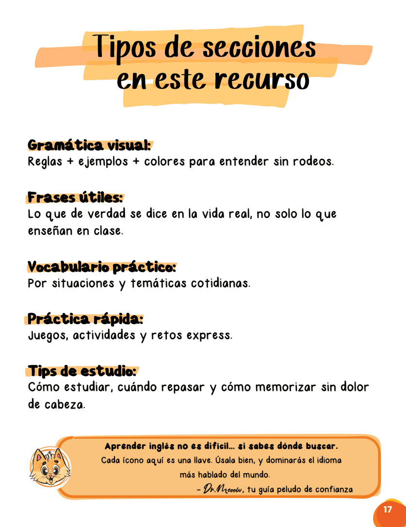 Apuntes Dr. Meoow organizados paso a paso de A a Z, con sistema visual claro