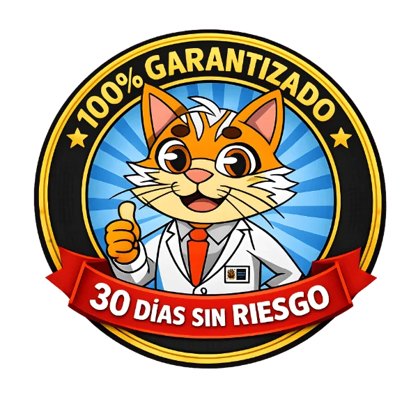 Sello de garantía de devolución de dinero a 30 días de Dr. Meoow